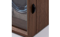 Walnut Watch Winder Cabinet Compact Watch Winder with Glass Door Quiet Retro for Nightstand