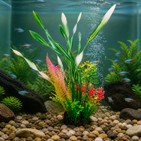 Aquarium Plastic Plant Decorations for Fish Tank Landscaping