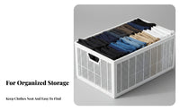 Compartmentalized Pants Box Foldable Clothing Compartment Organizer Visible Compartments Drawer Divider for households, Wardrobe, Dorm Room, Under Bed