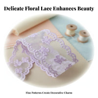 Delicate 4cm Embroidered Lace Ribbon Vintage Design Hollow Flower Lace Trim Soft Hint for Craftsperson S, Gift Wrapping, Handmade Crafts
