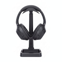 Padded Headphone Stand with Tray Universal Headphone Stand with Storage Tray Space-Saving Organizer Sturdy for Gamers, Gaming Desks