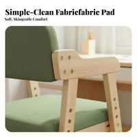 Adjustable Wooden child's Chair Ergonomic Design Height-Adjustable child's Chair Stable Frame Even Rounded Corner S for Home