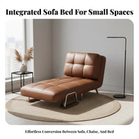 Space-Saving Pull-retractable Sofa Bed Foldable Design Pull-retractable Loveseat Bed two-in-singleUse transformable Seating Extendable Frame for Apartment Dwellers, Students, Homeowners, Small Spaces, Balcony, Office