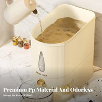 Moisture-Proof Rice Dispenser Large Capacity Push Button Rice Bin Space-Saving for Countertop