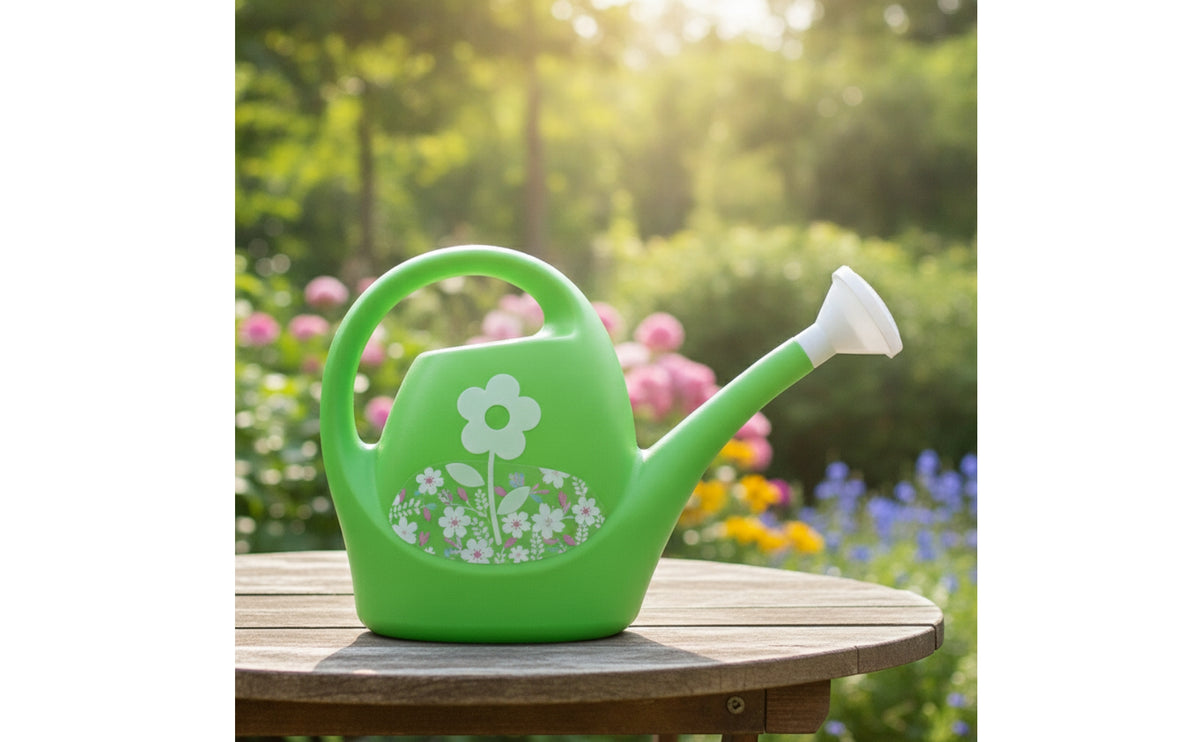 Large-Capacity Watering Can with Long Spout Open-Top Watering Can with Sprinkler Head Sturdy Vessel Practical for Garden