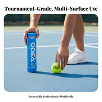 4 Balls Long-Lasting Pressure Tennis Balls Long-Lasting Tennis Ball Professional Grade for Athletes, Beginners, Training, Outdoor Courts