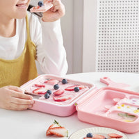 Homemade Ice Pop Mold with Lid Food-Grade Ice Pop Mold with Lid Reusable Ice Cream Maker with Spatula Bisphenol A-Free-Gratis for Children, Families, Kitchen