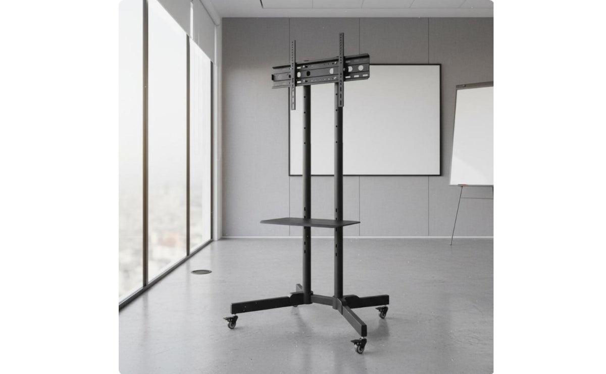 TV Stand on Wheels Universal Fit Mobile TV Stand No Required for Businesses, Educators, Conference Room, Classroom, Exhibition Show