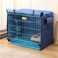 Dog Cage Cover and Cat Cage Cover, Waterproof Cage Cover with Roll-Up Door, Windproof Crate Cover for Indoor Wire Enclosures