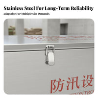 Stainless Steel Sandbag Box Heavy Duty Flood Control Sandbag Chest Weather Resistant Emergency Sand Storage Bin for Business Owners, Public Facilities