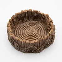 Snake Accessories for Vivarium Resin Tree Stump, Tip Resistant Stump Food Bowl, Aquarium Caves and Hides for Fish, Shrimp and Small Reptiles