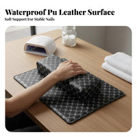 Manicure Hand Rest Set Soft & Comfortable Nail Armrest Pillow and Mat Easy to Clean Manicure Hand Rest for Manicurists, Beauty School, Spas, Travel