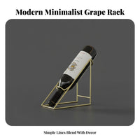 Light Luxury Design Wine Bottle Display Stand Sturdy and Stable Minimalist Wine Rack Ideal Gift Home Decor Long-Lasting for Homeowners, Adults, Dining Room, Kitchen, Restaurant, Party