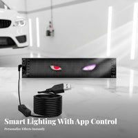 Glowing Eye Car Light USB Powered LED Car Sign Remote Control Flexible LED Array Panel for Truck Drivers, Business Owners