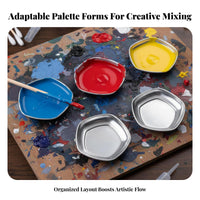 Easy to Clean Model Paint Mixing Cup Stackable Design Spouted Mixing Dish Long-Lasting Modeling Tool for Modelers, Students, Workbench, Home