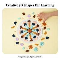 Creative Pattern Blocks Educational Wooden Pattern Blocks Paint Geometric Shape Matching Toy for Kids, Preschoolers, Preschool, Kindergarten
