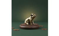 Vintage Design Antique Copper Pig Brass Pig Figurine Antique Design Piglet Statue for Feng Shui Enthusiasts, Collectors, Shelf Decor, Office, Car Dashboard