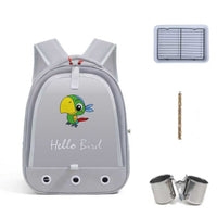 Front Zipper Foldable Bird Carrier Backpack Adjustable Shoulder Straps Mesh Bird Travel Backpack Included Perch Ventilation Holes for Outdoor