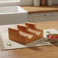 Reusable Sushi Taco Holder Easy to Serve Sushi Roll Stand Food Safe Wooden Taco Holder Compact for Restaurant, Party, Home Dining