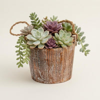 Wooden Planter Bucket Wood Plant Pot Decorative Storage Garden Decoration