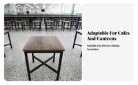 Commercial Grade Armless Steel-Frame Chair Simple Design Restaurant Seat Sturdy and Long-Lasting Indoor Furniture Strong Bearing Capacity for Business Owners, Homeowners, Event Planners, Quick-Service Eatery Shop, Cafeteria, School, Dining Room