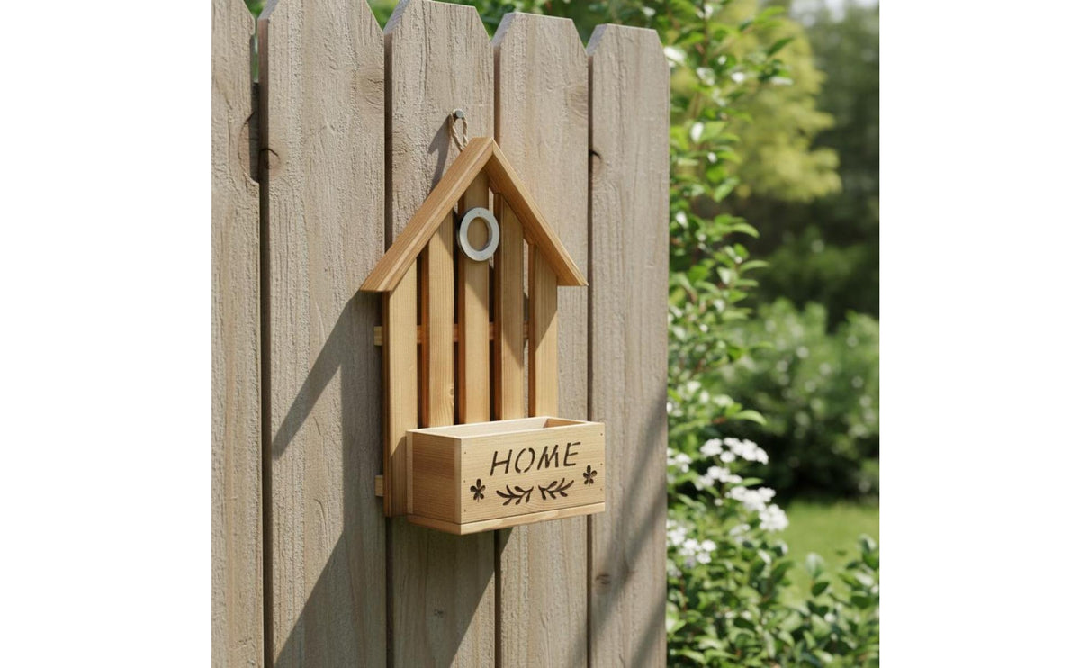 Wooden Wall Planter Artificial Flower Display Wooden Hanging Vase Easy to Install Home Decoration for Kids, Indoor