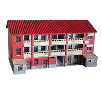 Three-Story N-Scale Building 1:160 Diorama Accessory Vintage Miniature House Architectural for Modelers, Hobbyists, City Layout