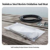 Stainless Steel Cord Tie High-Temperature Withstand Ant Automatic-Locking Metal Strap Automatic-Locking Metal Tie Rust-Withstand