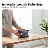 Bluetooth Connectivity Light-up Party Speaker Powerful Bass Transparent Light-up Speaker Portable Design Wireless Sound Box Built-in Subwoofer for Music Lovers, Tech Enthusiasts, Gaming, Parties, Outdoor, Desktop Setup