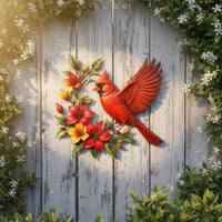 Floral Bird Wall Art Raised Detailing Home Decor Painted