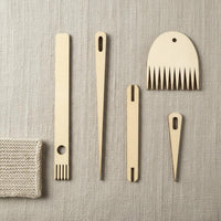 5 Pieces Wooden Knitting Pin Gauge Portable Wooden Knitting Gauge Measurements Hobby Tools for Knitters