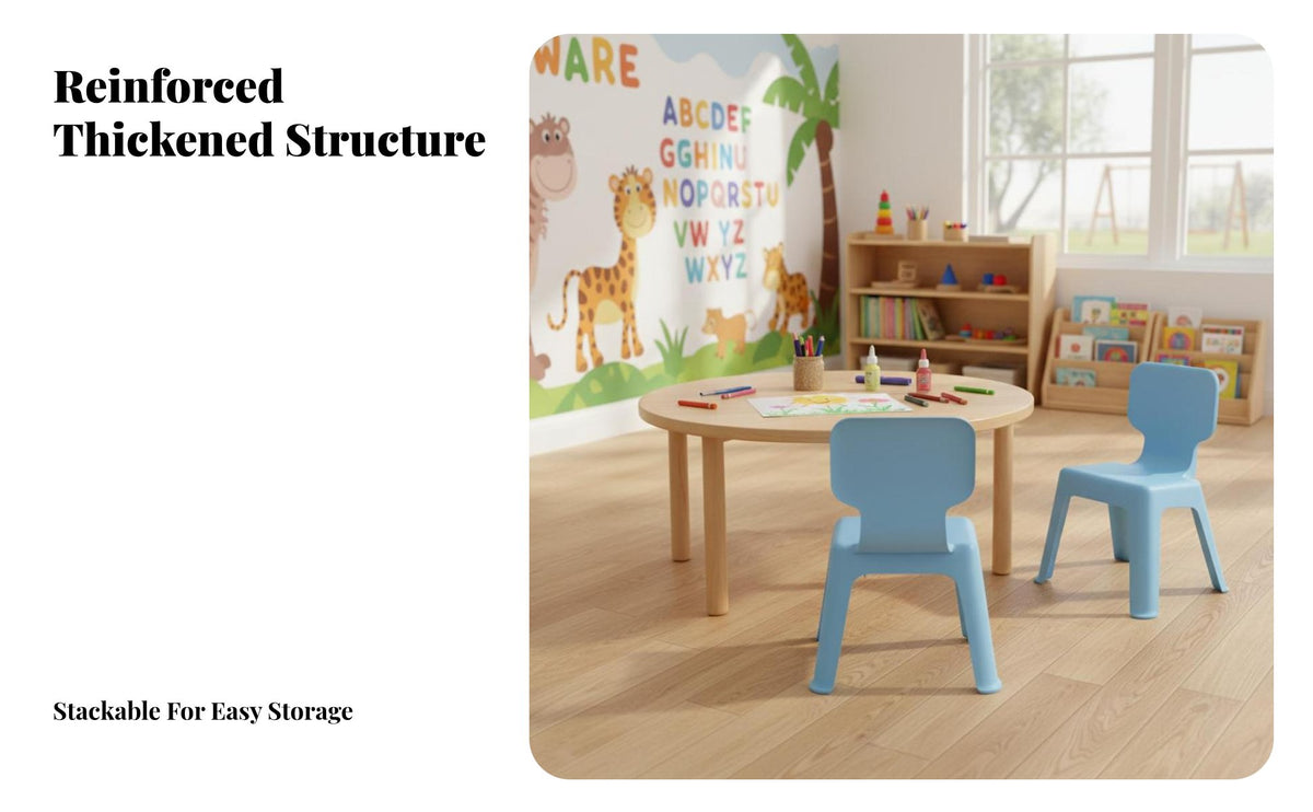 Kindergarten Chair Thickened Design children's Backrest Stool Non-Slip Kids Chair for Young Children, Preschoolers, Daycare, Playroom, Bedroom