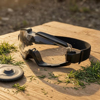 Encompassing Mowing Goggles Curved Lens Grass Cutting Goggles Dustproof Adjustable Strap Molded Frame