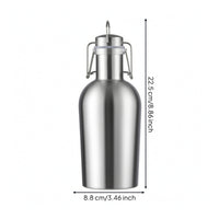 Reusable Metal Bottle with Swing-Top Homebrew Swing-Top Bottle Barware Beverage Container Compact for Home Bar, Picnics