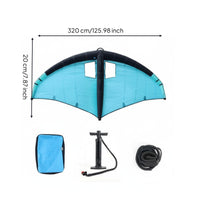 Inflatable Wing Foil Set Ergonomic Handles Inflatable Wing Foil Aerodynamic Design Stand up Hydrofoil Surfing Kit for Sea