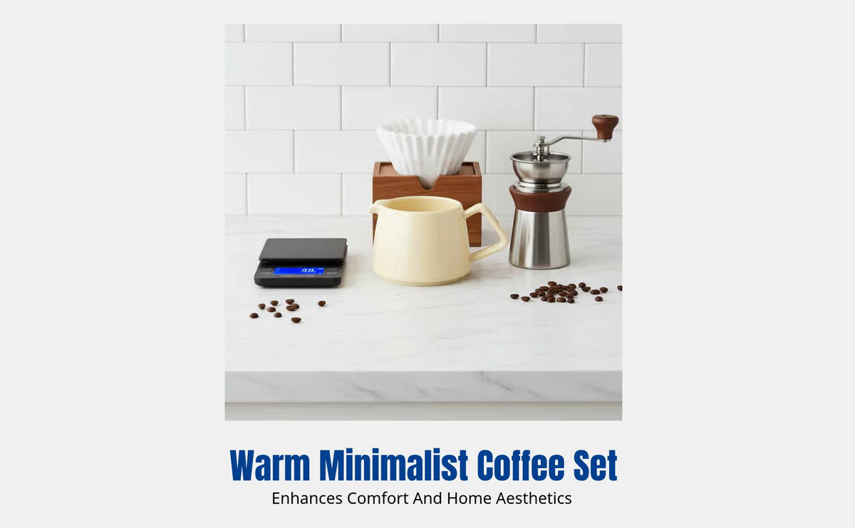 Ceramic Coffee Dripper Set, Hand Brew Funnel Strainer, Sharing Pot, Minimalist Home Design
