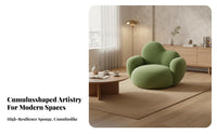 3 Pieces Creamy Design fluffy Couch Set Soft Curved Form configurable fluffy Sofa Plush Comfort Lounge Furniture Minimalist Aesthetic for Business Owners, Interior Designers, Photo Studio, Reception Area, salon, Home Lounging