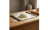 Raised Edges Stainless Steel Prep Board Upturned Sides Countertop Prep Board Brushed Finish Single Piece