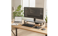 Computer Monitor Stand with Storage Drawer Metal Laptop Riser Ergonomic Desk Organizer with Drawer for Professionals
