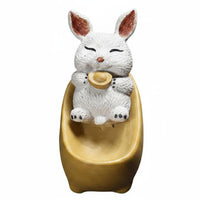 Animal Bathtub Figurine Soothing Style Cute Animal Desk Decoration Handmade Feel Figurine for Office