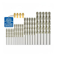 20 Pieces Diamond Burr Tool 1mm, 1.5mm, 2mm, 2.5mm Shank Diamond Coated Burr Tool High Hardness Rotary Grinding Bits