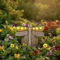 Dragonfly Statue with Solar Light Protected for Yard, Flower Bed, Homeowners