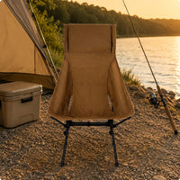 Aluminum Frame Folding Moon Chair Lightweight High Back Camping Chair Foldable Outdoor Furniture