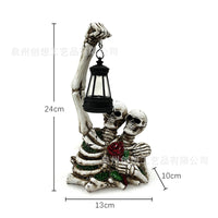 Halloween Solar Skull Lantern Decoration for Outdoor Garden