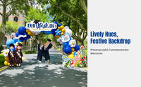 Graduation Ceremony Decoration, Balloon Arch, Foam Board Backdrop, Scene Setup for School & College