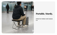 Foldable Collapsible Mini Stool space-saving Miniature Camp Chair Lightweight Portable Seat Easy Setup for everyday globetrotters, Queuing, Fishing, Camping, Travel