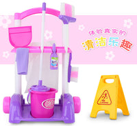 Toy Broom and Mop Set Cleaning Set Realistic Design Housekeeping Tool Playset for Young Children