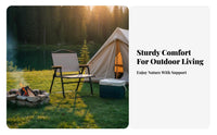Foldable Classic Foldingdesign Folding Chair Long-Lasting Low-Slung Camp Armchair Weather-Resistant Portable Seat Lightweight for Campers, Anglers, Picnickers, Camping, Picnics, Fishing, Backyard