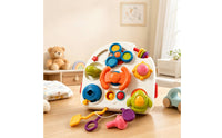 Space-Themed Baby Busy Board Portable Montessori Busy Board Educational Toy Safe for Floor Play