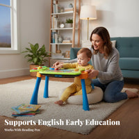 Multi-Functional Activity Desk Early Education Multi-Functional Activity Table Lights and Sounds Interactive Learning Table for Young Children, Kids